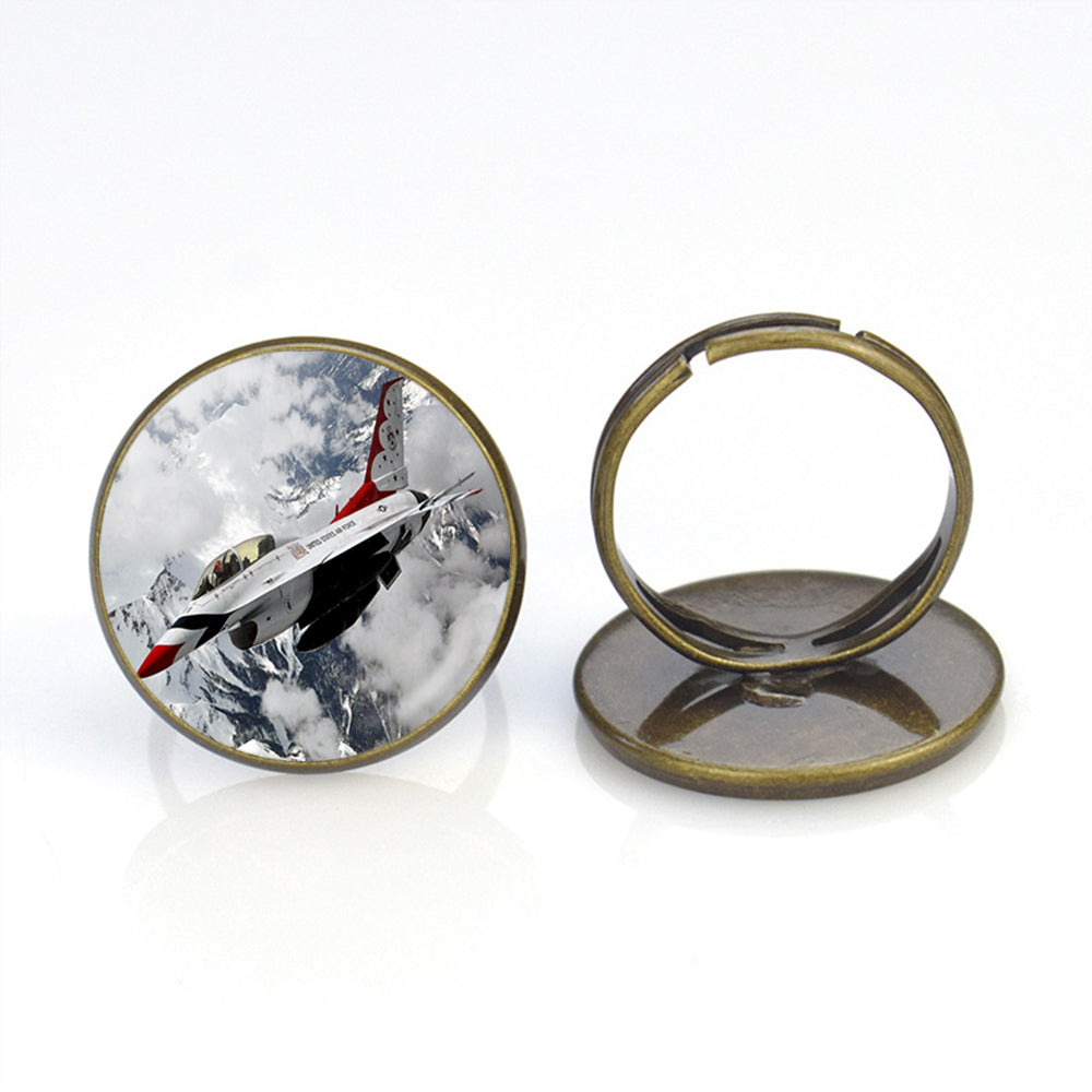 US AirForce Show Fighter Jet 16 Designed Rings