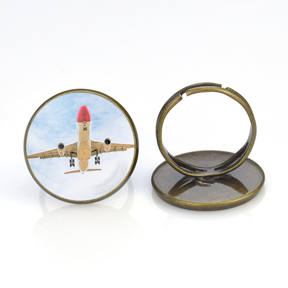 Beautiful Airbus A330 on Approach copy Designed Rings