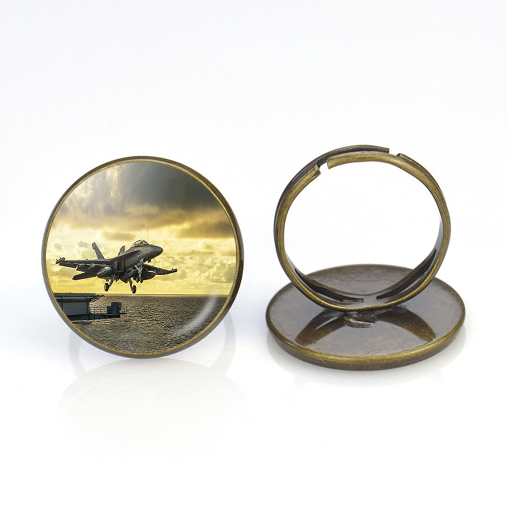 Departing Jet Aircraft Designed Rings