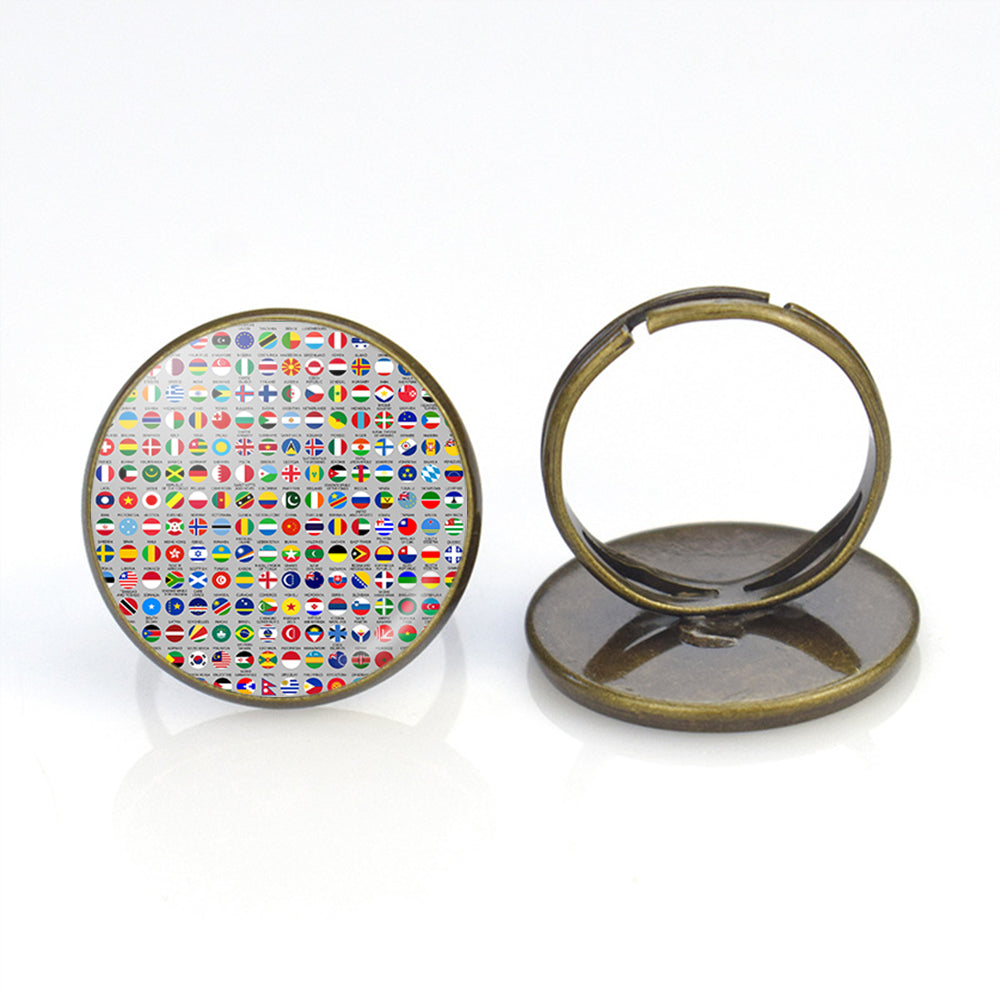 220 World's Flags Designed Rings