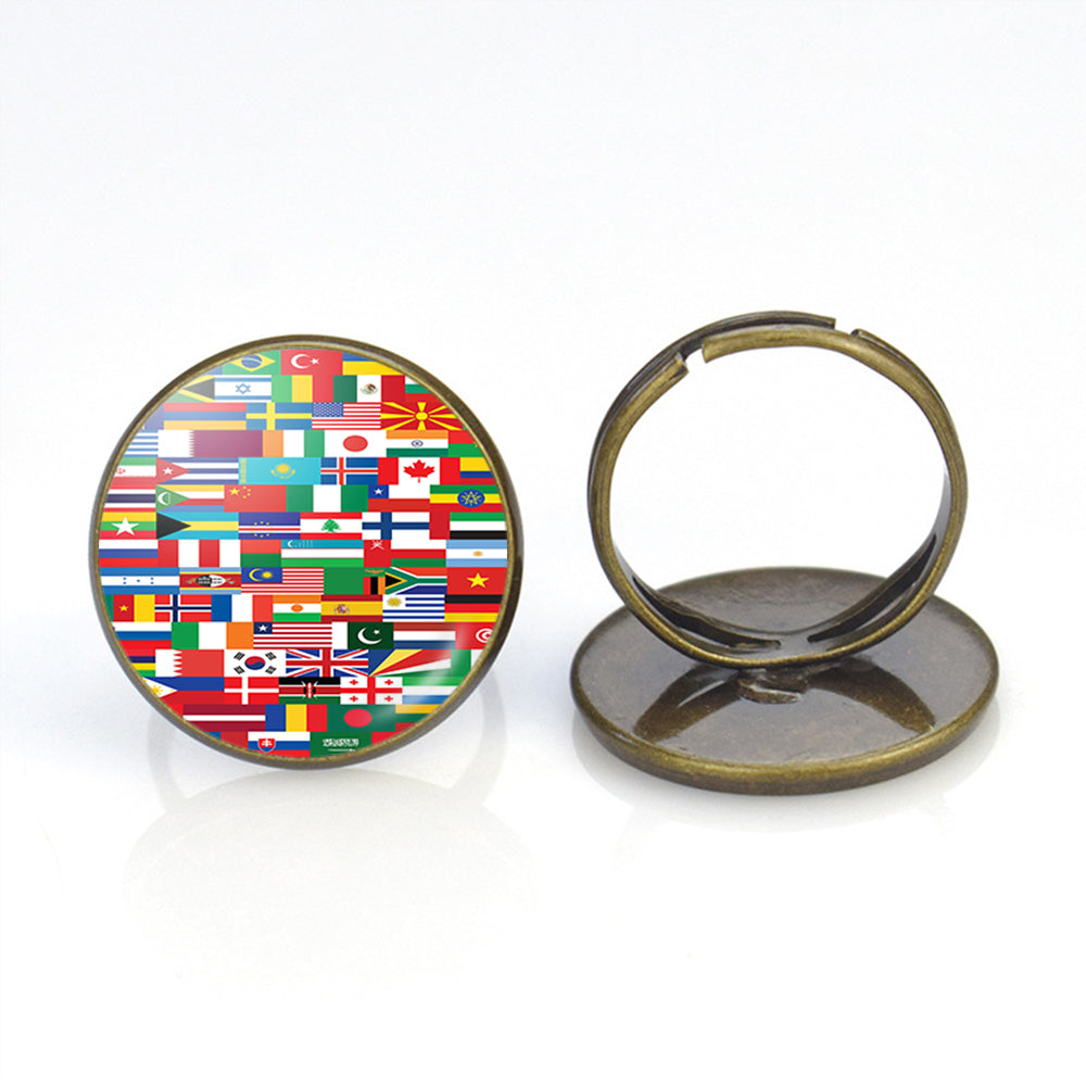 World Flags Designed Rings