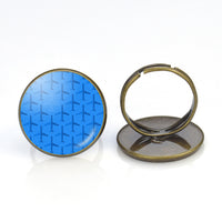 Thumbnail for Blue Seamless Airplanes Designed Rings