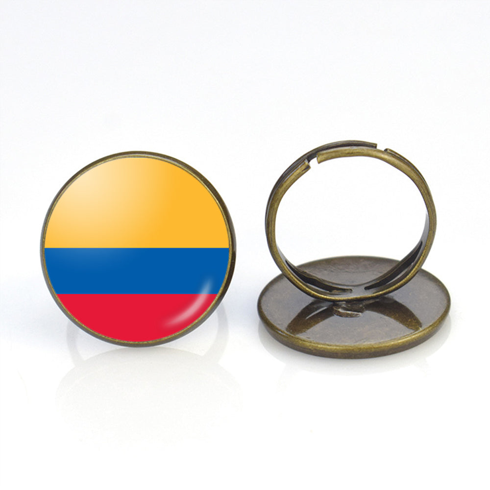 Colombia Flag Designed Rings