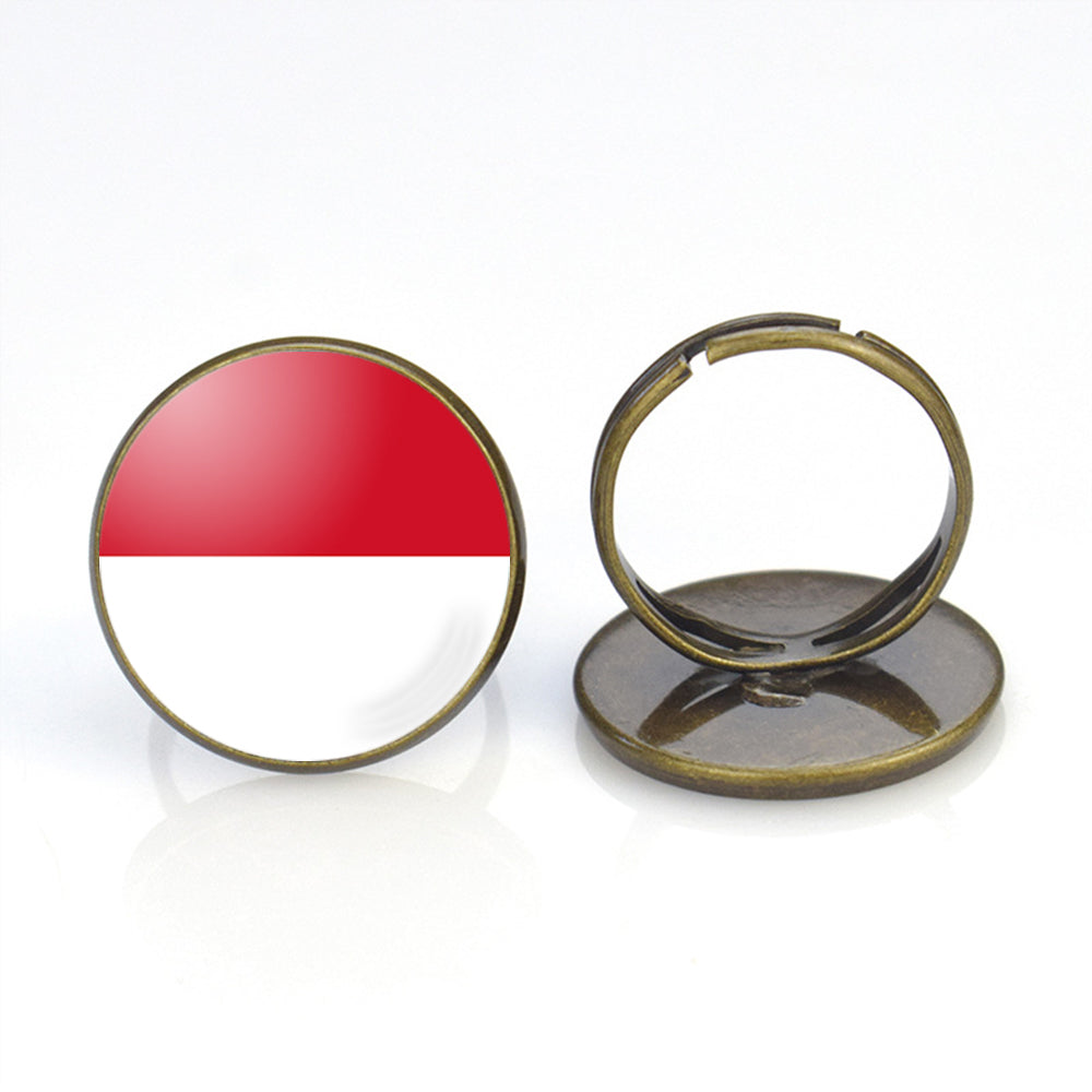 monaco Flag Designed Rings