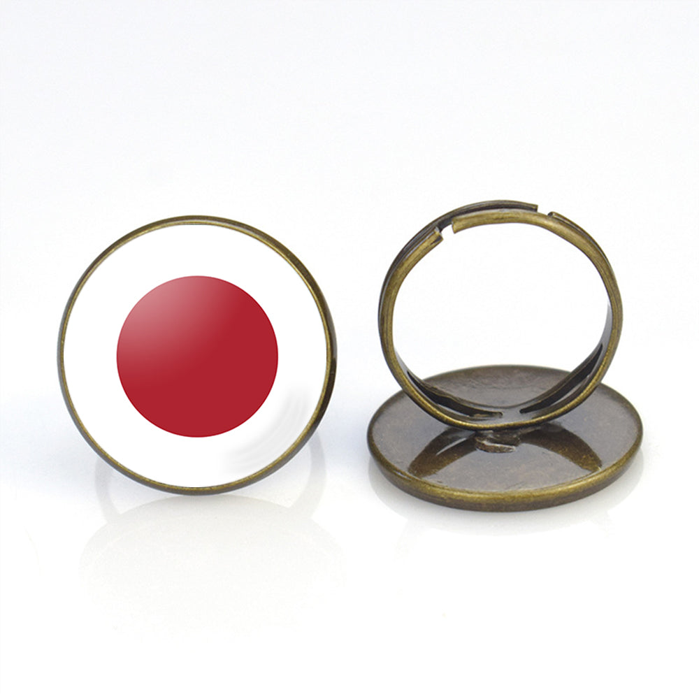 Japan Flag Designed Rings