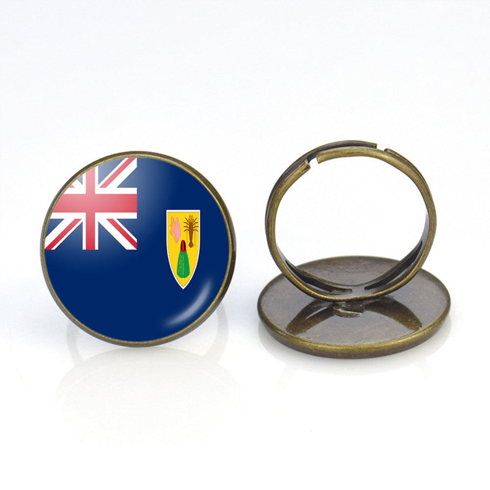 Turks and caicos Islands Flag Designed Rings