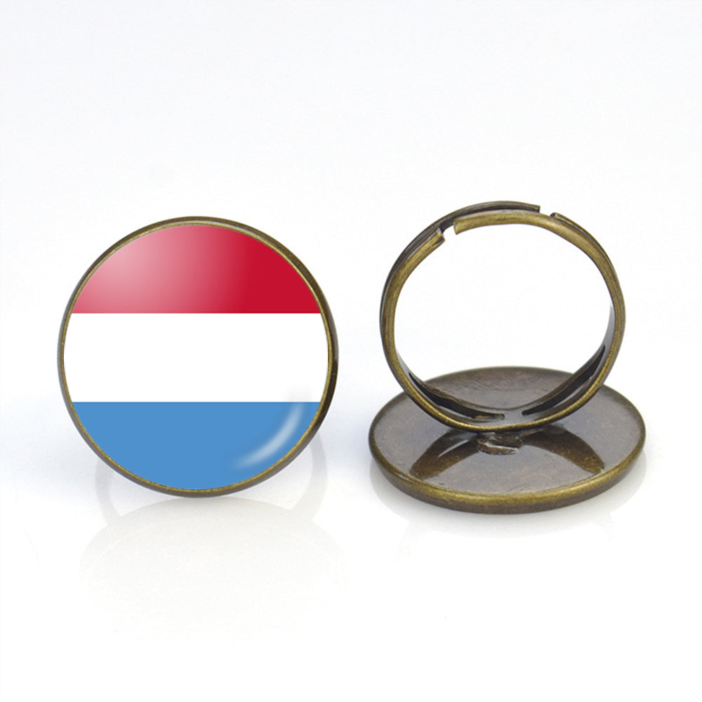 Luxembourg Flag Designed Rings