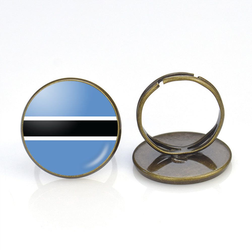 Botswana Flag Designed Rings