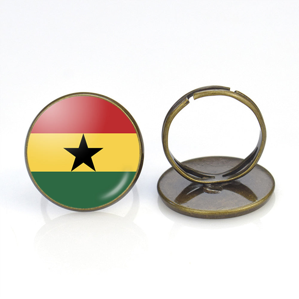 Ghana Flag Designed Rings
