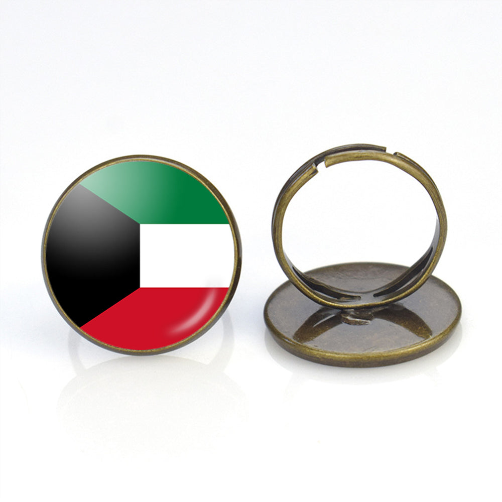 Kuwait Flag Designed Rings
