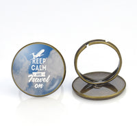 Thumbnail for Keep Calm and Travel On Designed Rings