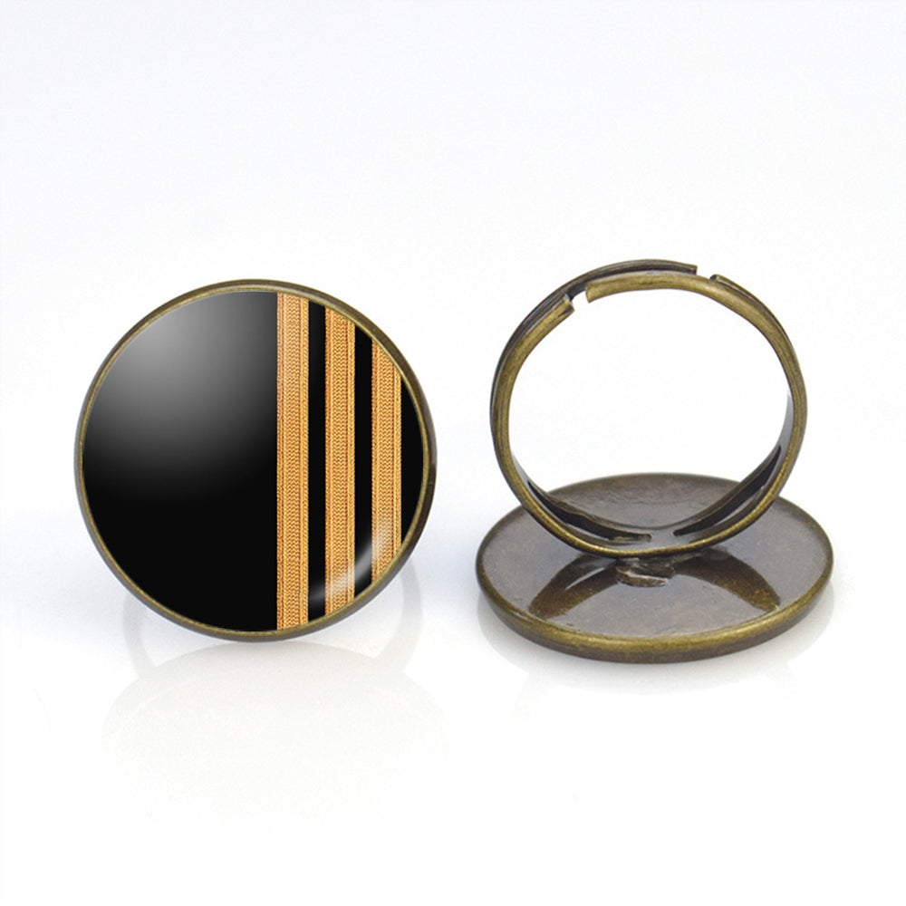 Special Pilot Epaulettes 3 Lines Designed Rings