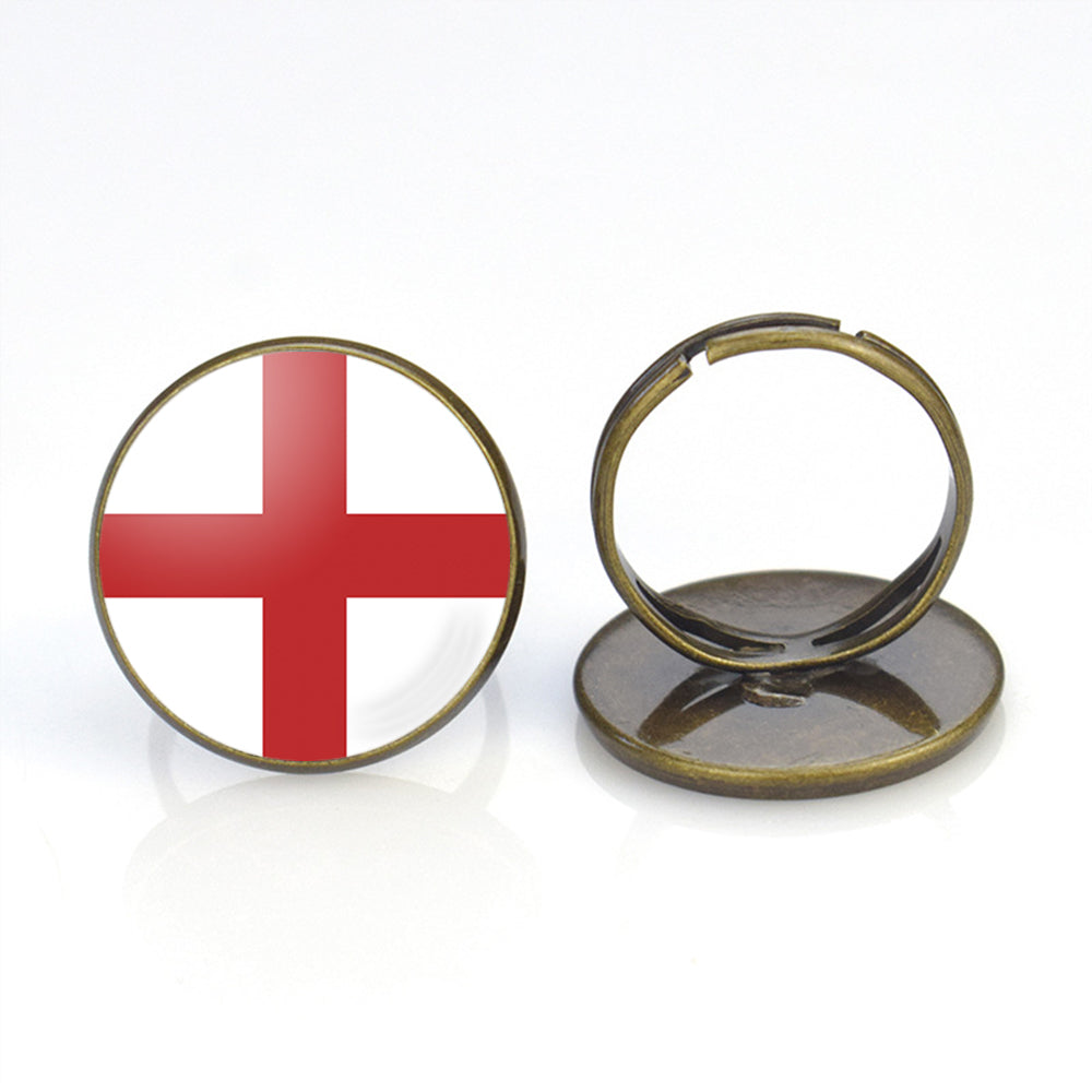 England Flag Designed Rings