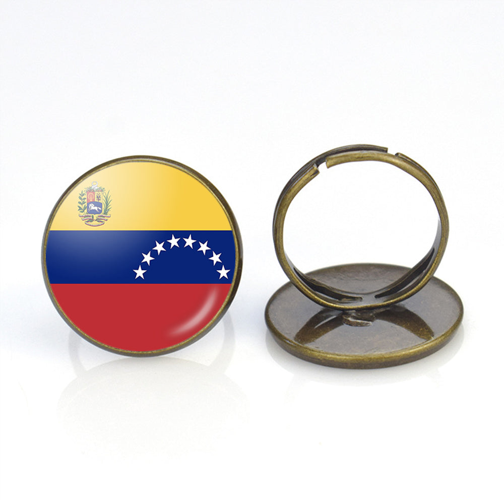 Venezuella Flag Designed Rings