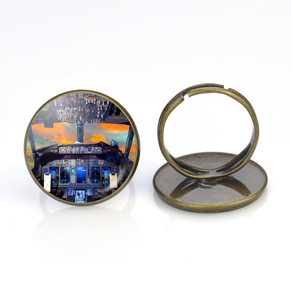 Amazing Boeing 737 Cockpit Designed Rings