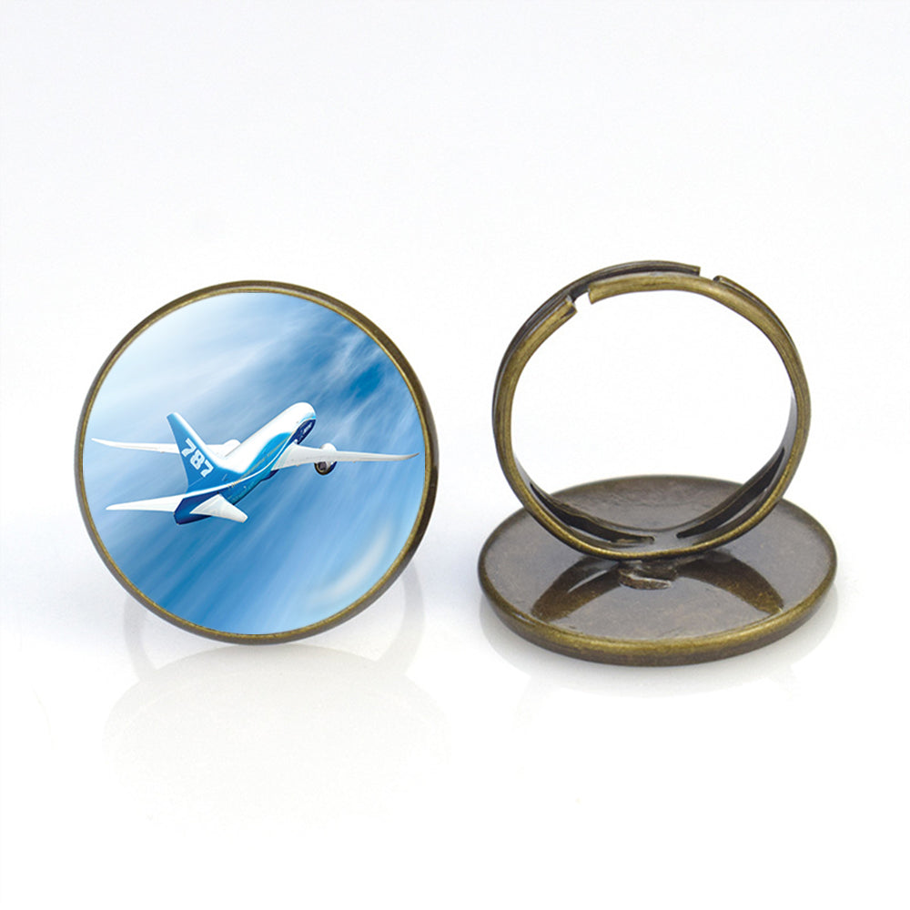 Beautiful Painting of Boeing 787 Dreamliner Designed Rings