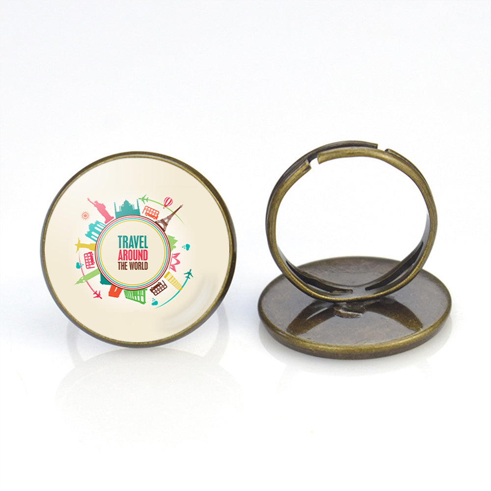 Travel Around The World Designed Rings