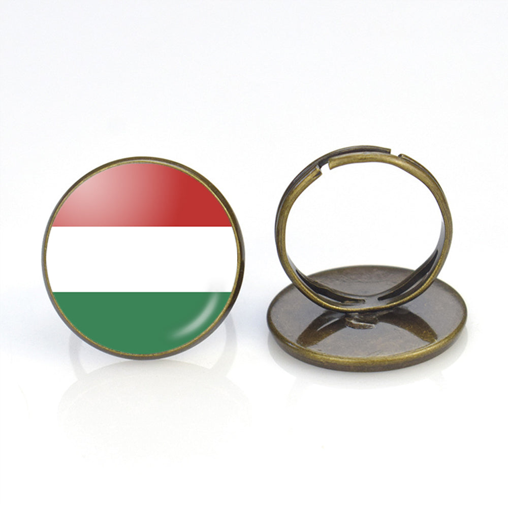 Hungary Flag Designed Rings