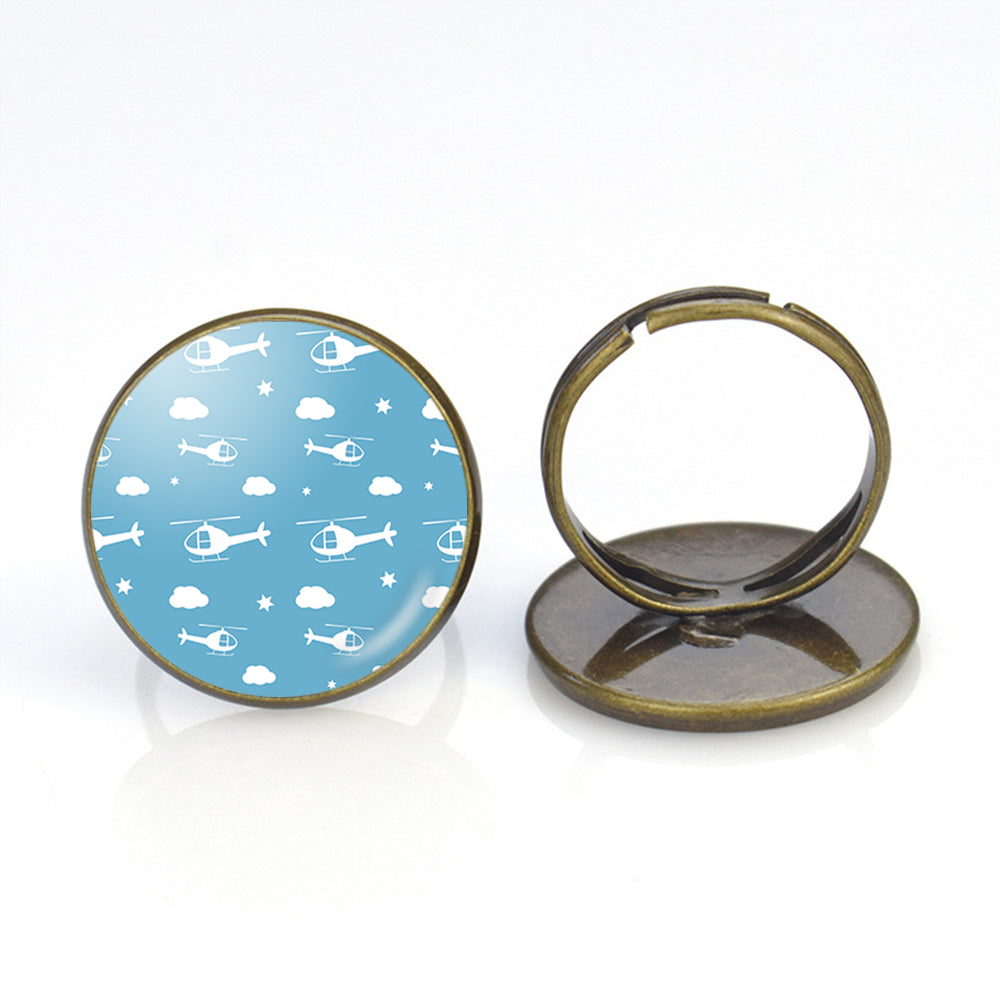 Helicopters & Clouds Designed Rings