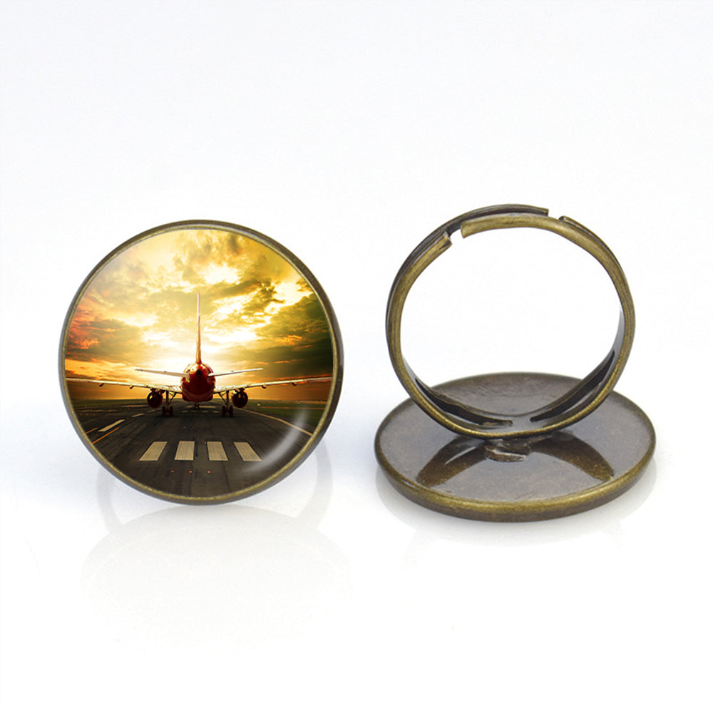 Ready for Departure Passanger Jet Designed Rings