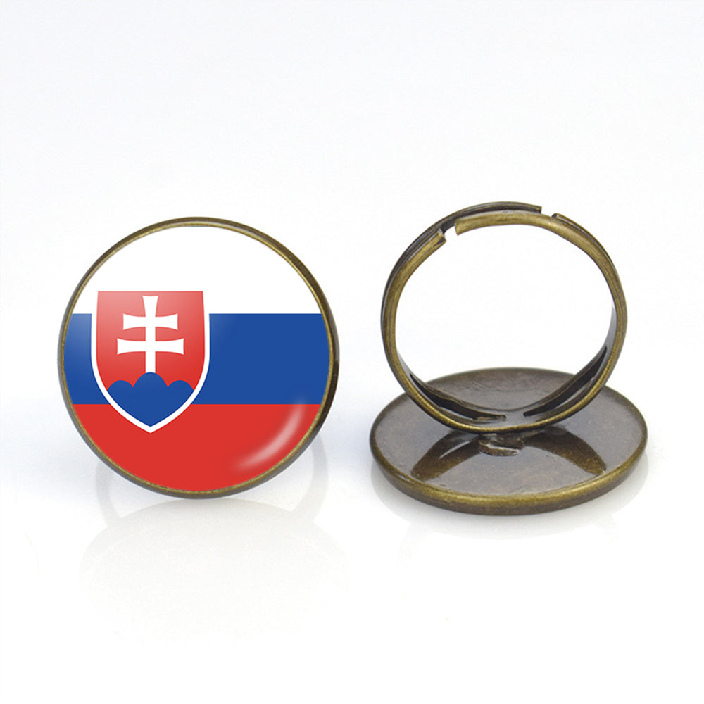 Slovakia Flag Designed Rings