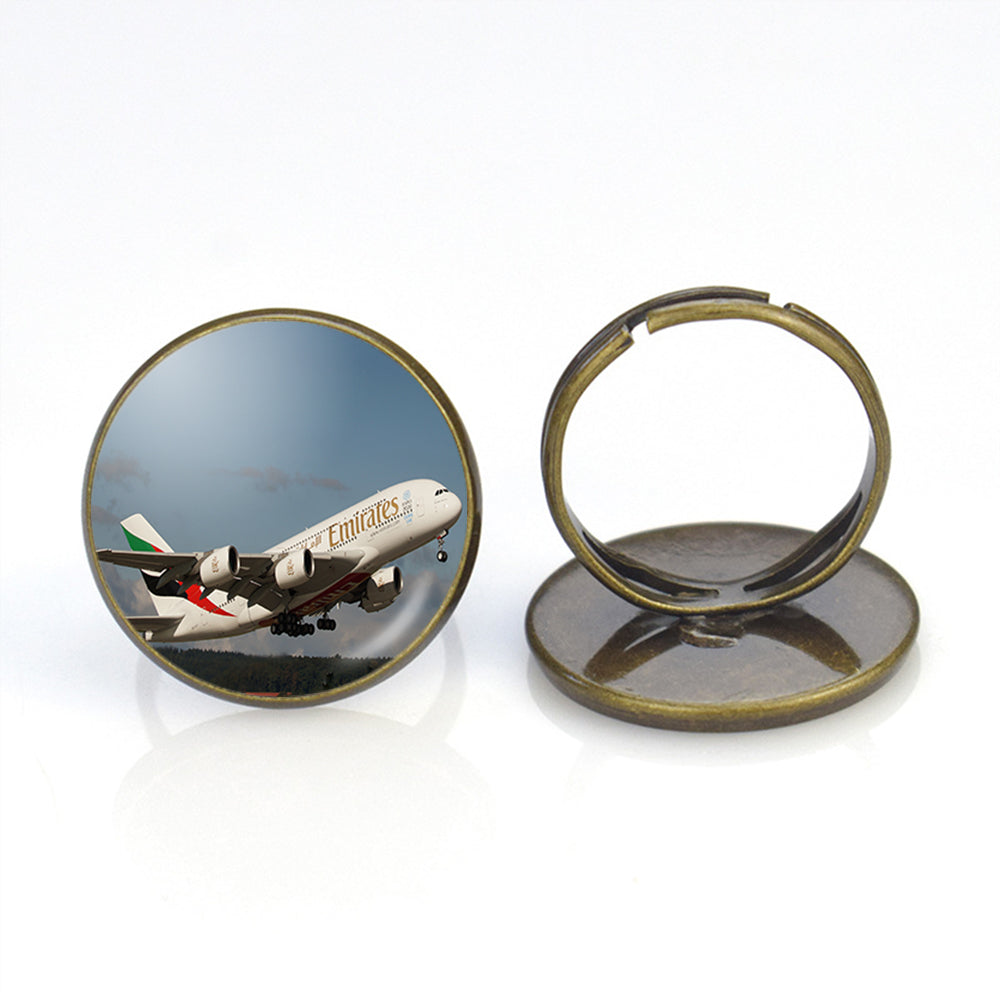 Departing Emirates A380 Designed Rings