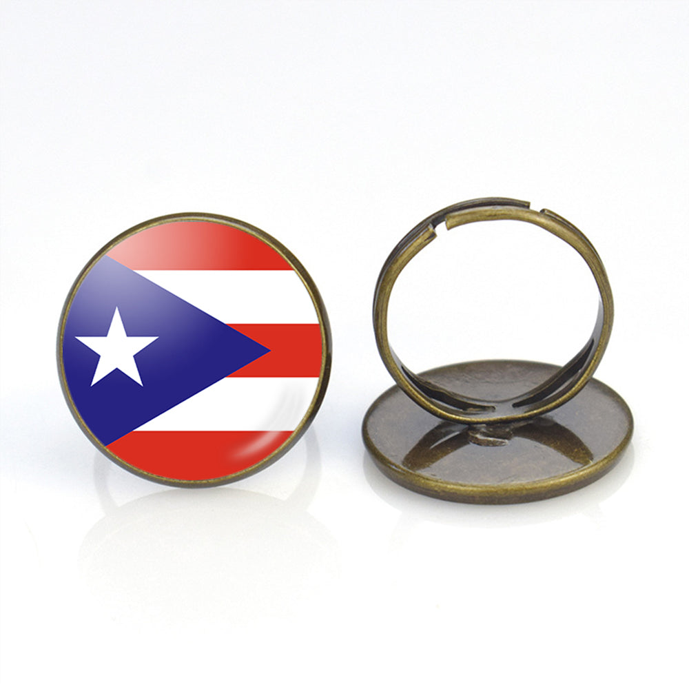 Puerto Rico Flag Designed Rings