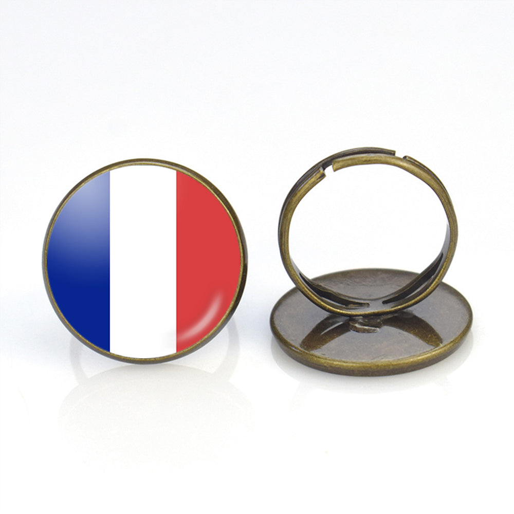 France Flag Designed Rings