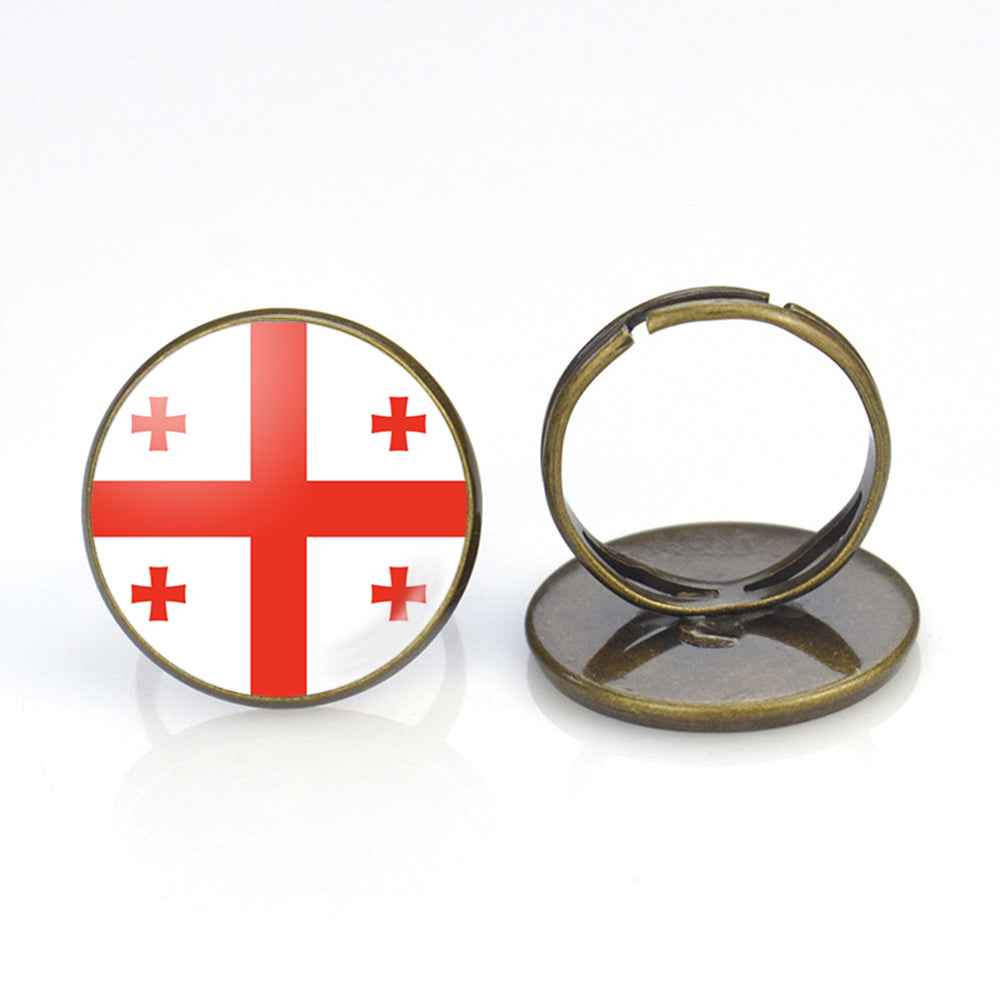 Georgia Flag Designed Rings