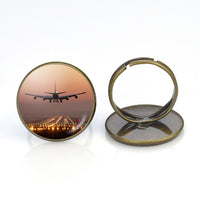 Thumbnail for Landing Boeing 747 During Sunset Designed Rings