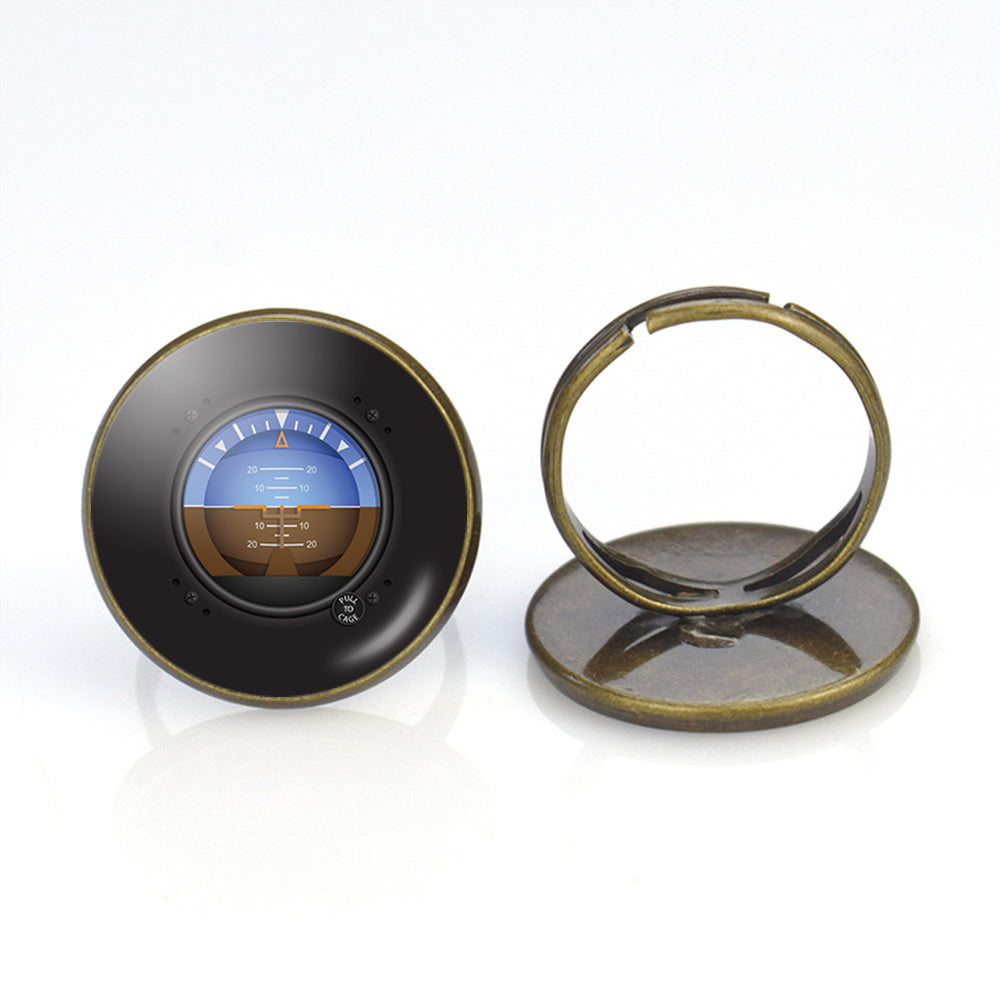 Airplane Instruments-Gyro Horizon Designed Rings
