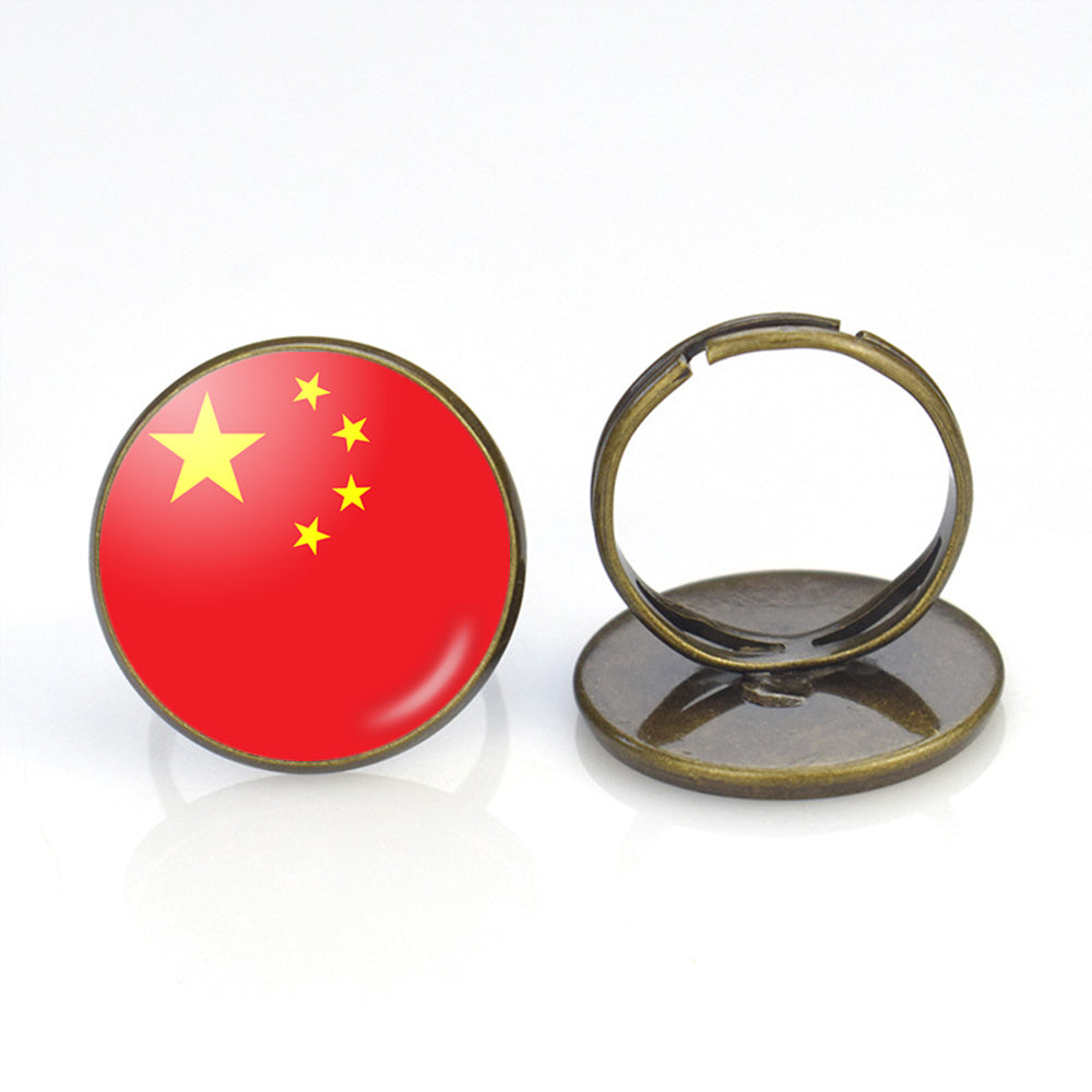 China Flag Designed Rings