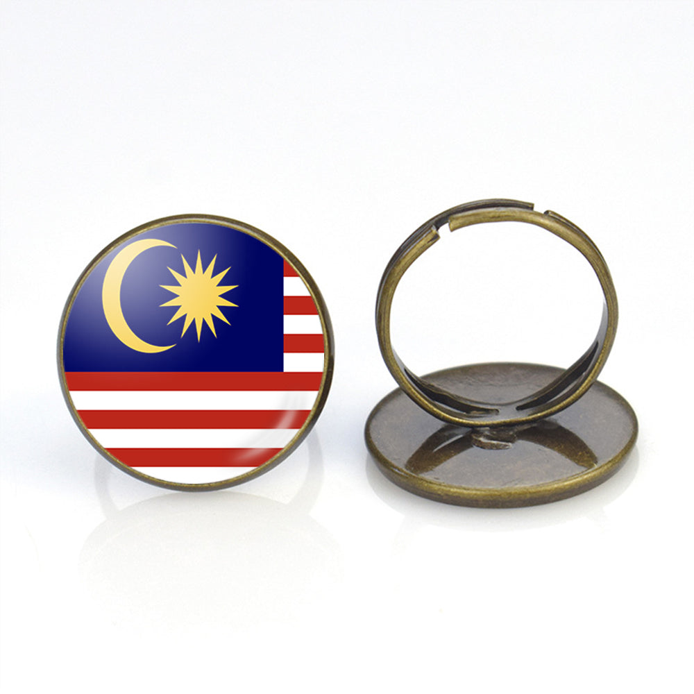 Malaysia Flag Designed Rings