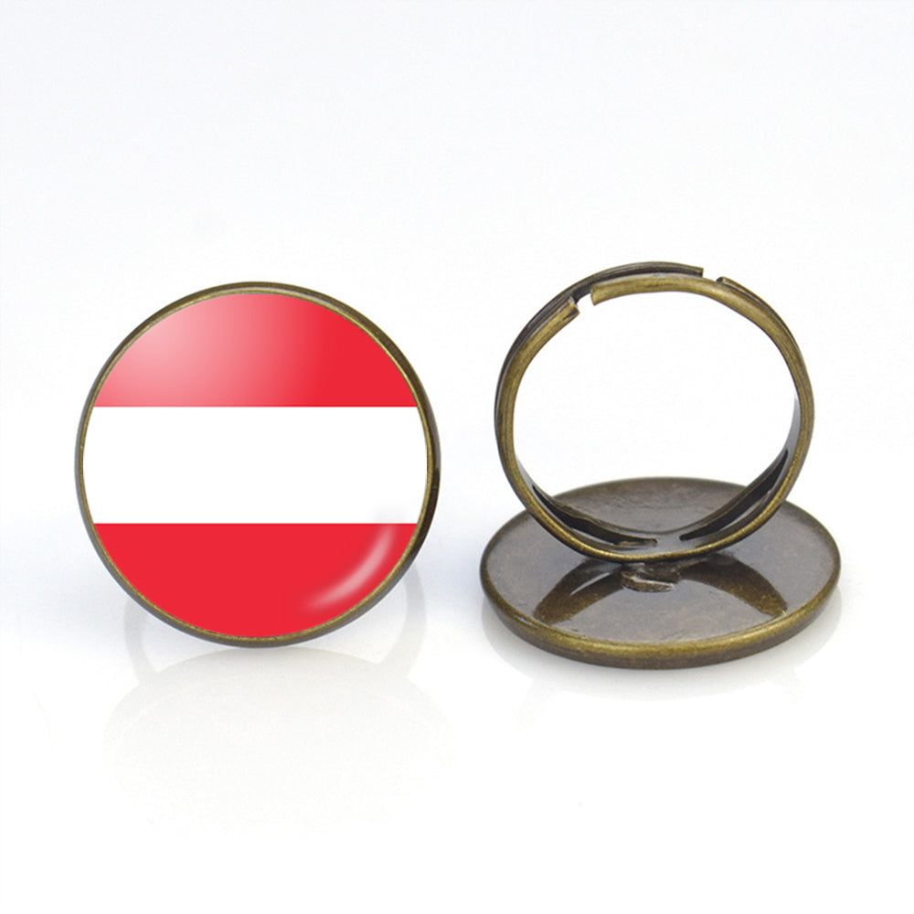 Austria Flag Designed Rings