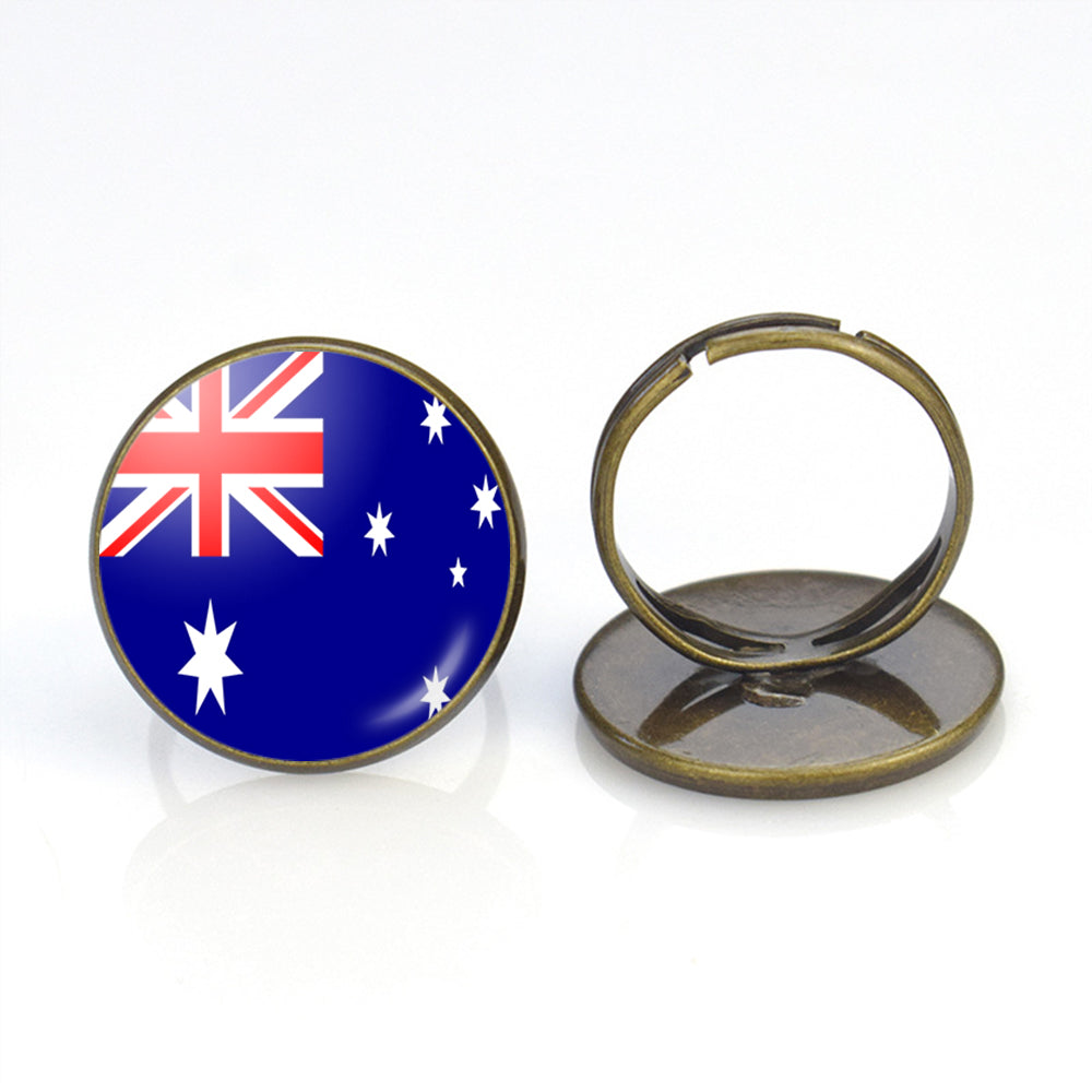 Australia Flag Designed Rings