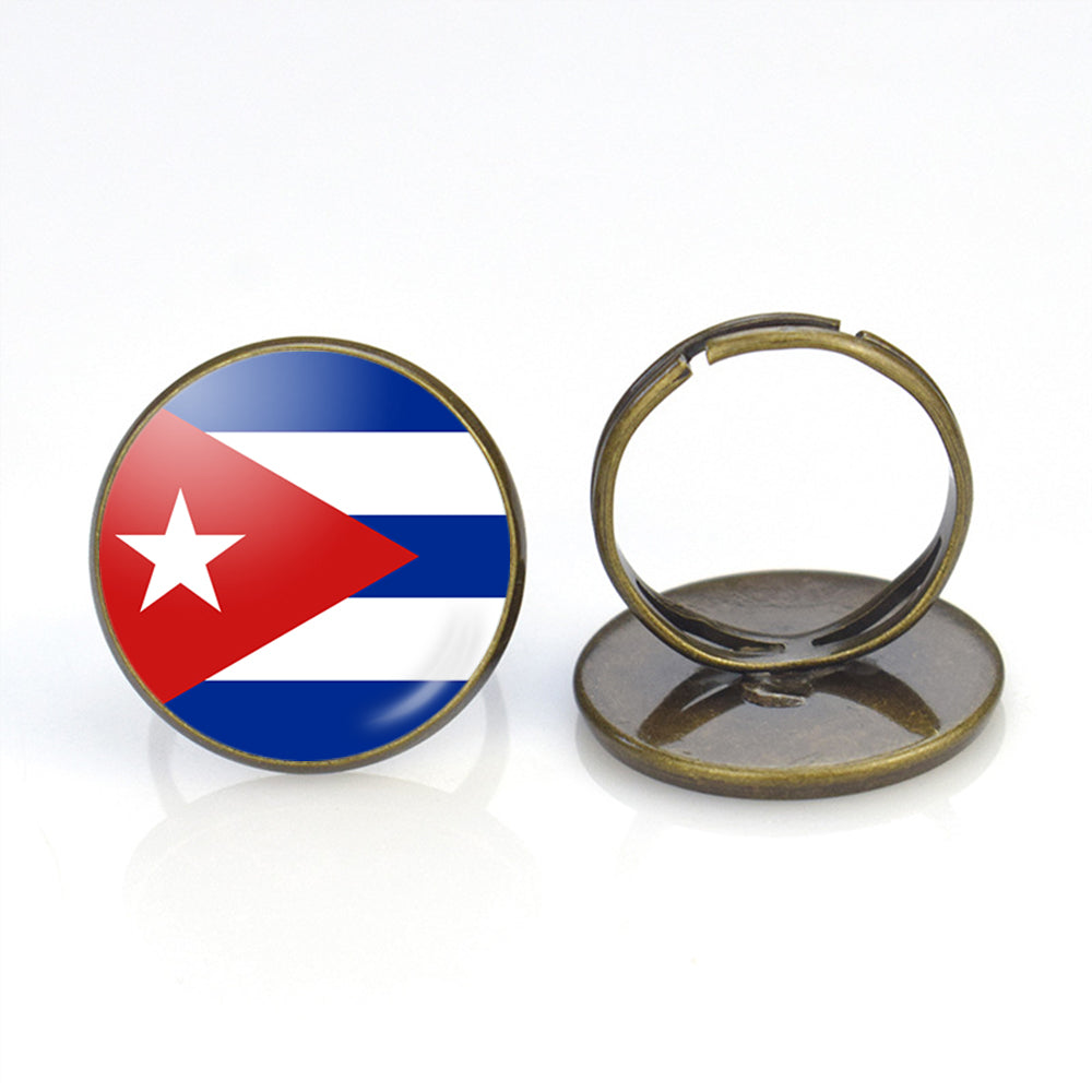 Cuba Flag Designed Rings