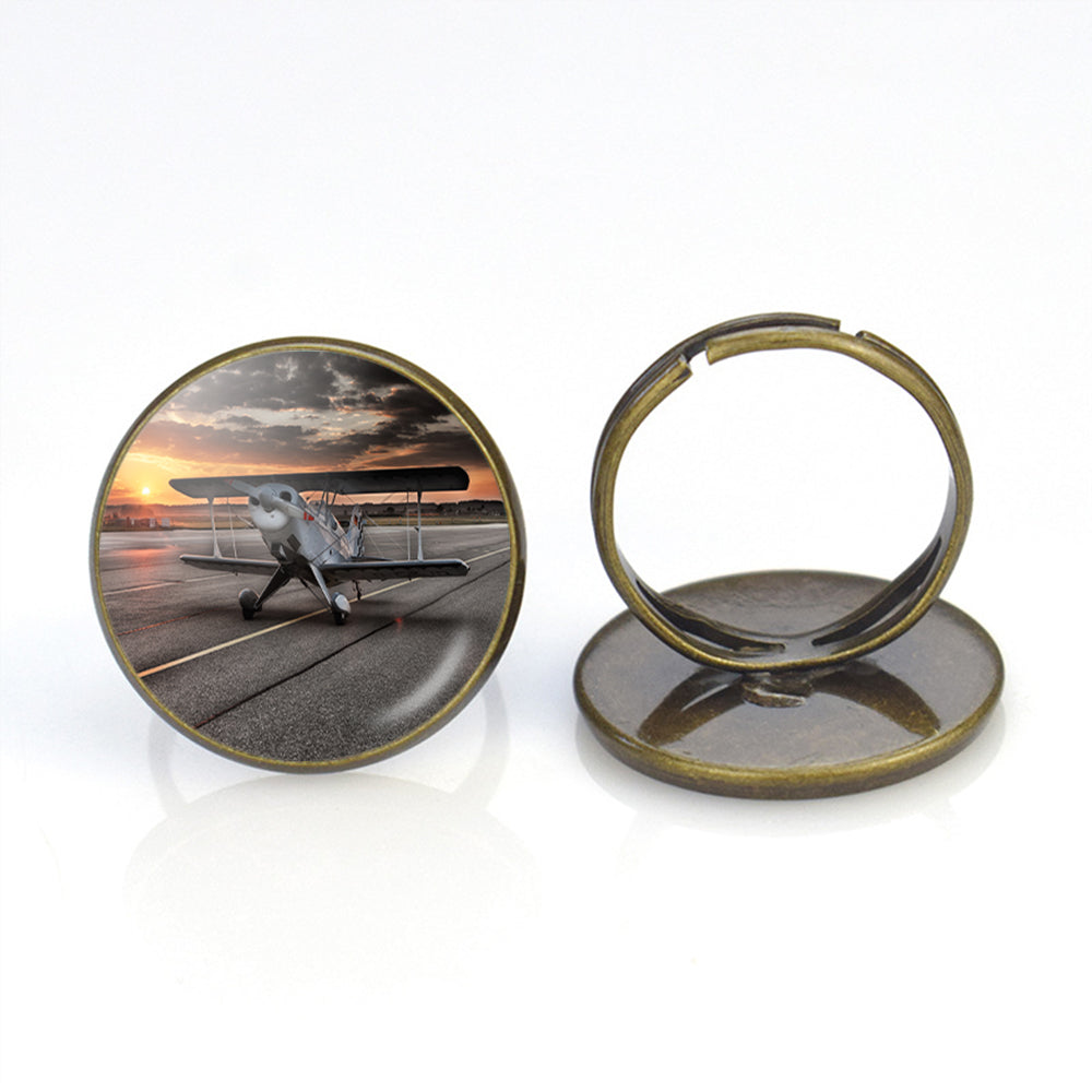 Beautiful Show Airplane Designed Rings