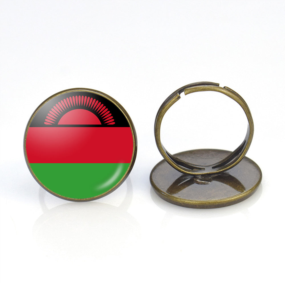 Malawi Flag Designed Rings