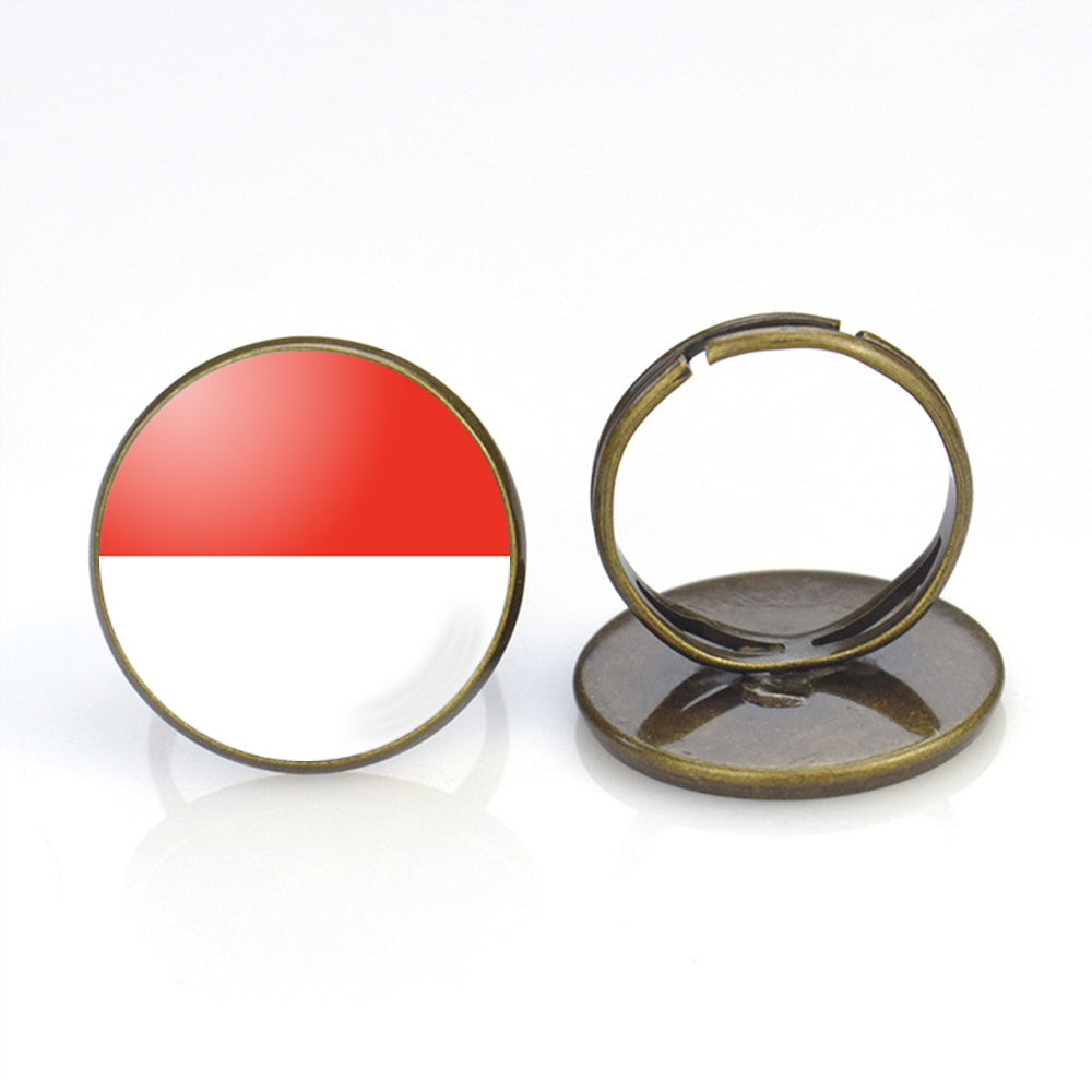 Indonesia Flag Designed Rings