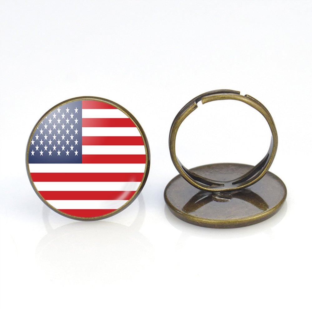 USA Flag Designed Rings