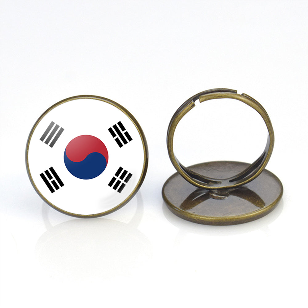 South Korea Flag Designed Rings