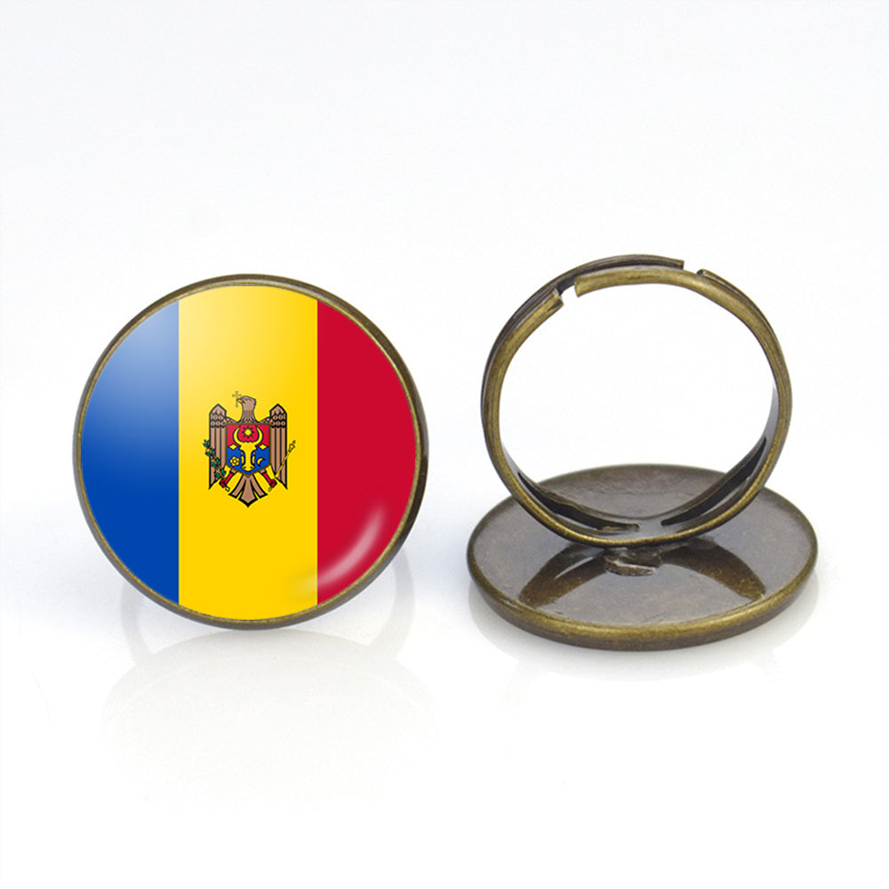 Republic of Moldova Flag Designed Rings
