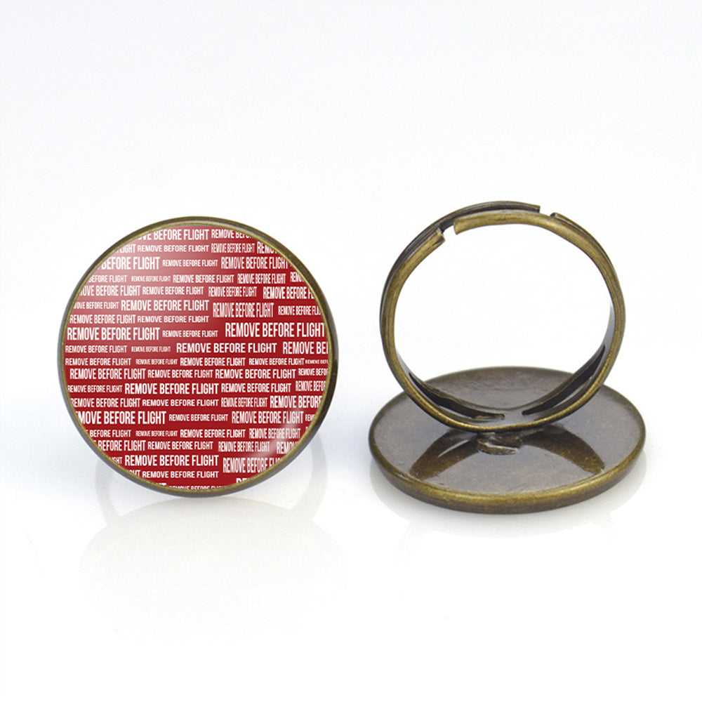 Remove Before Flight 3-Red Designed Rings