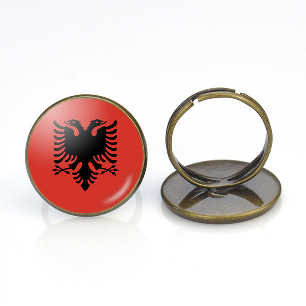 Albania Flag Designed Rings