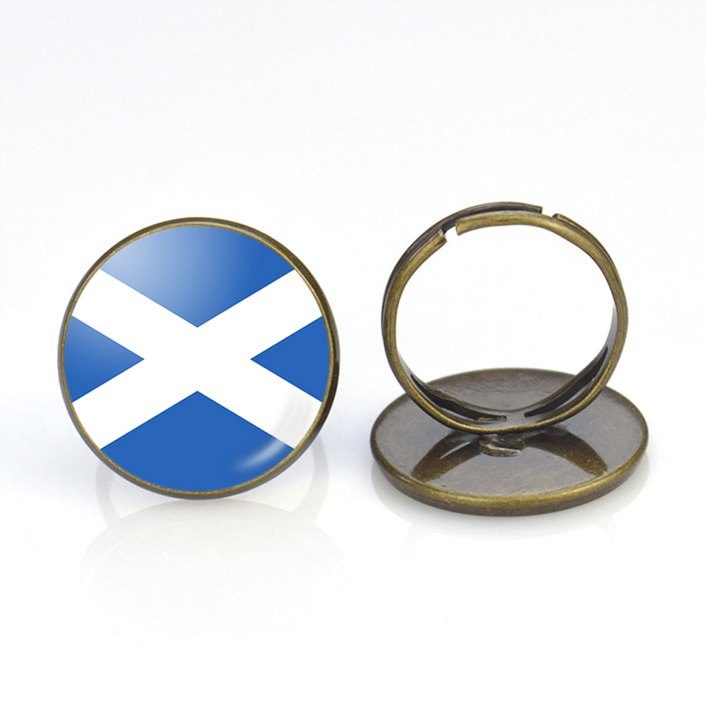 Scotland Flag Designed Rings