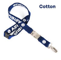 Thumbnail for Super Quality Airbus Blue lanyard and ID holder, Long %100 Cotton