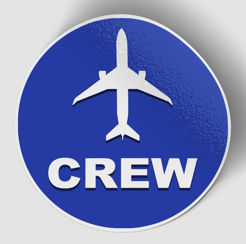 Crew & Circle (Blue) Designed Stickers