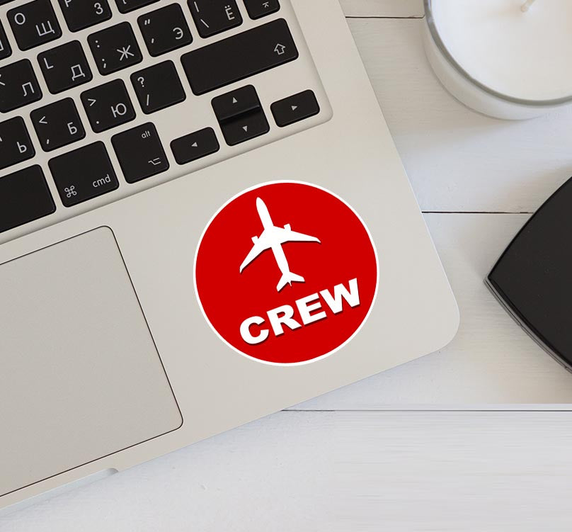 Crew & Circle (Red) Designed Stickers