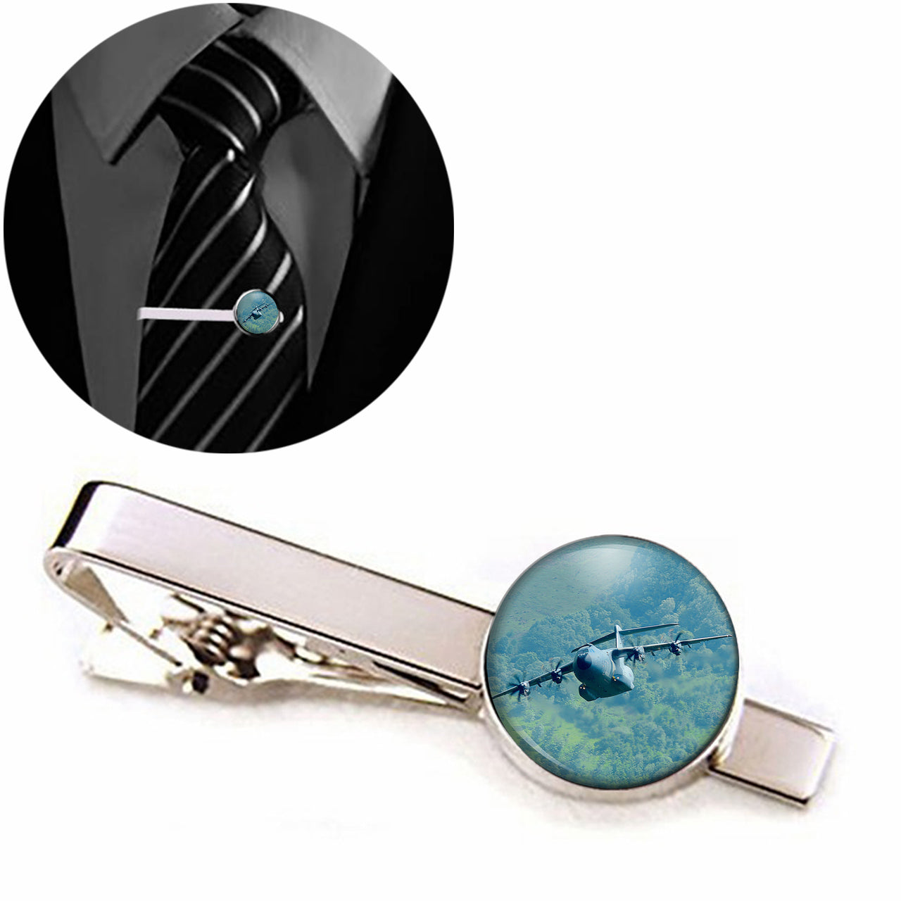Cruising Airbus A400M Designed Tie Clips