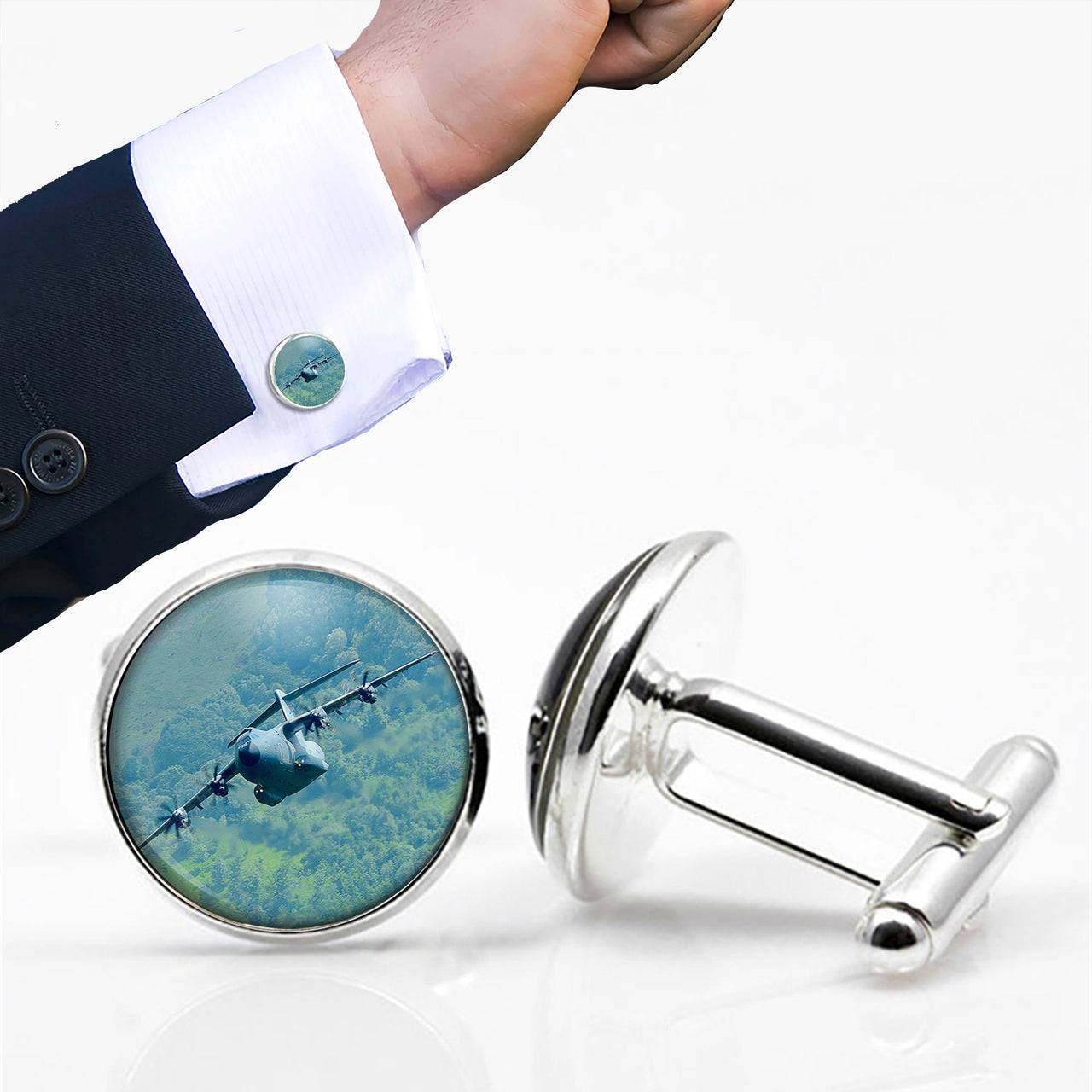 Cruising Airbus A400M Designed Cuff Links